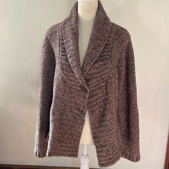 mercer & madison Sweaters - Mercer & Madison brown long sleeve open cardigan with one button Size L